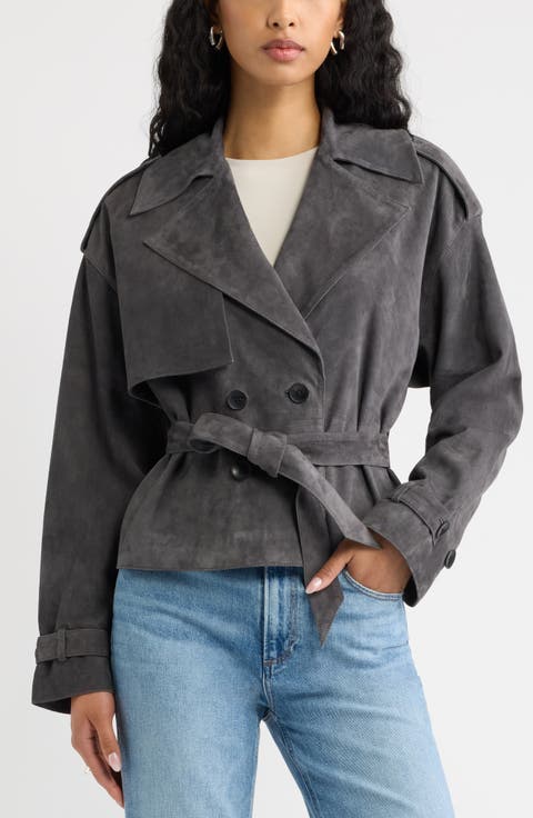 Suede Trench Jacket