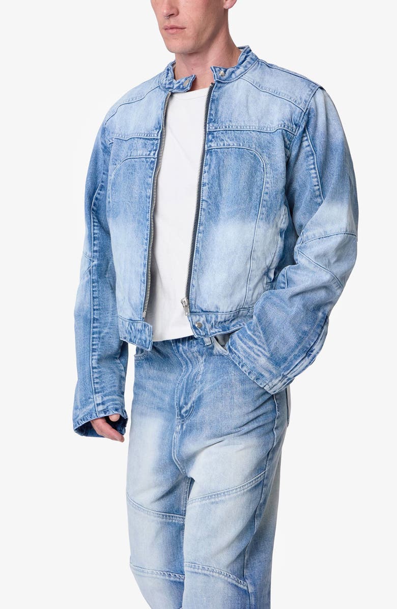 mnml Paneled Moto Denim Jacket, Alternate, color,