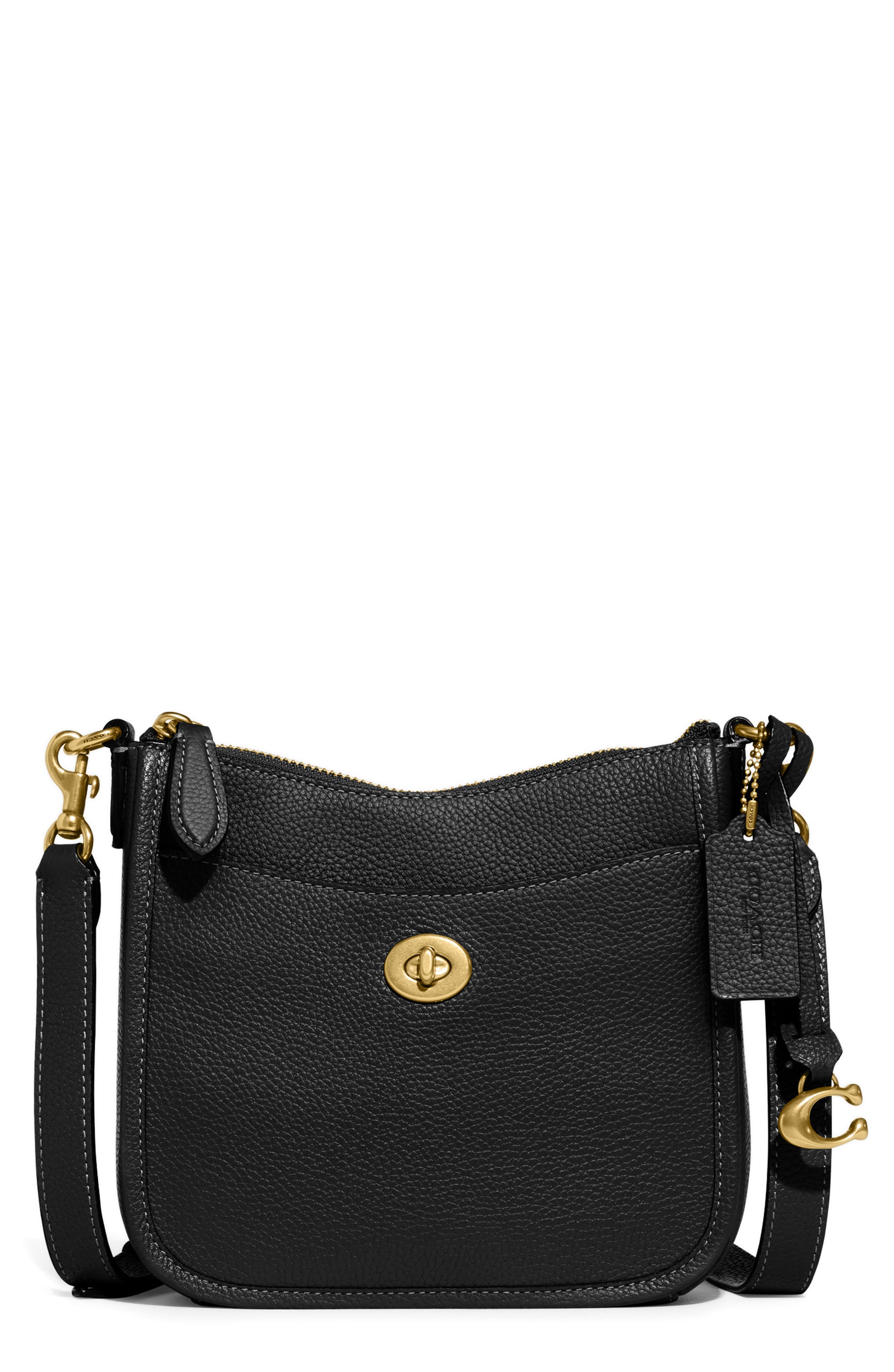 COACH Chaise 10 Leather Crossbody Bag, Main, color, 