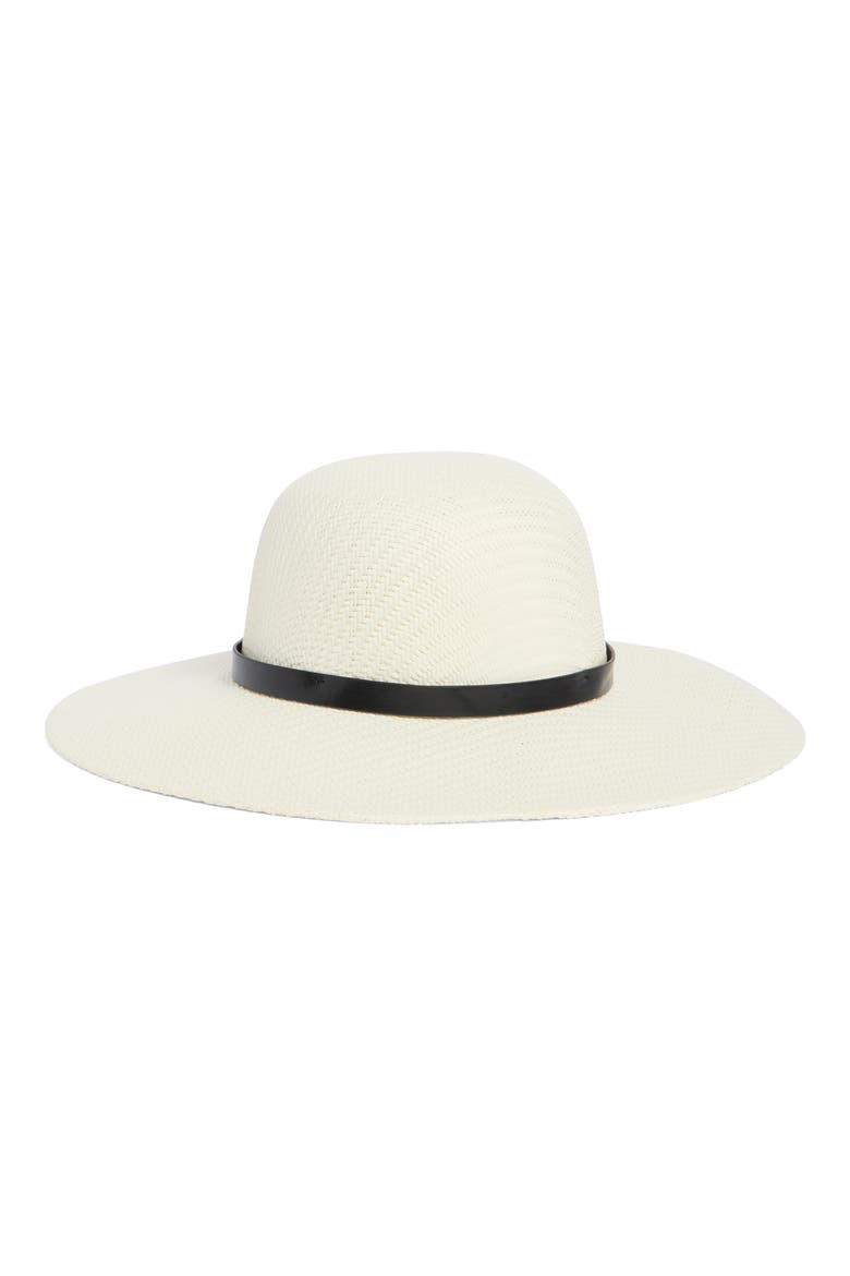 Belted Straw Sun Hat, Alternate, color, IVORY
