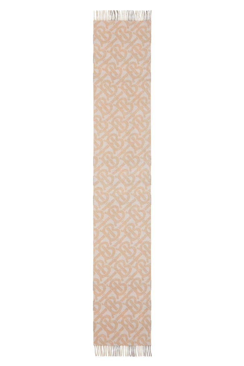 TB Mega Check Cashmere Scarf, Main, color, ALABASTER