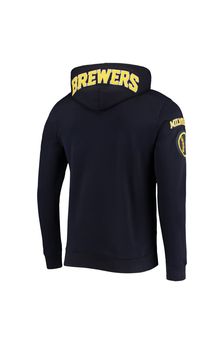 PRO STANDARD Men's Pro Standard Navy Milwaukee Brewers Team Logo Pullover Hoodie, Alternate, color, 
