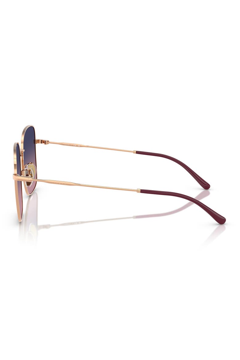 57mm Gradient Square Sunglasses, Alternate, color, ROSE GOLD