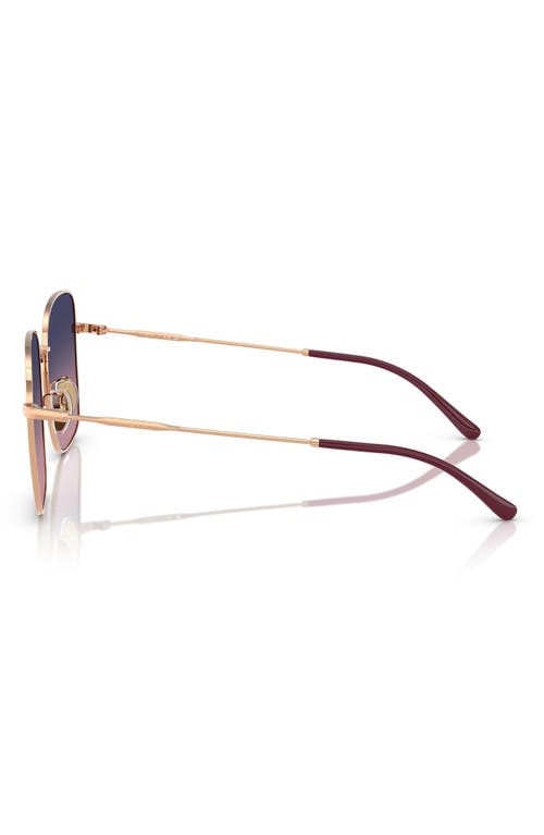 Vogue 57mm Gradient Square Sunglasses In Rose Gold
