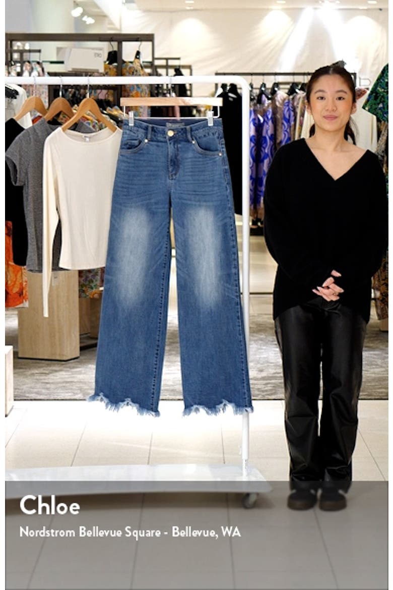 'Ab'Solution Raw Hem Wide Leg Jeans video