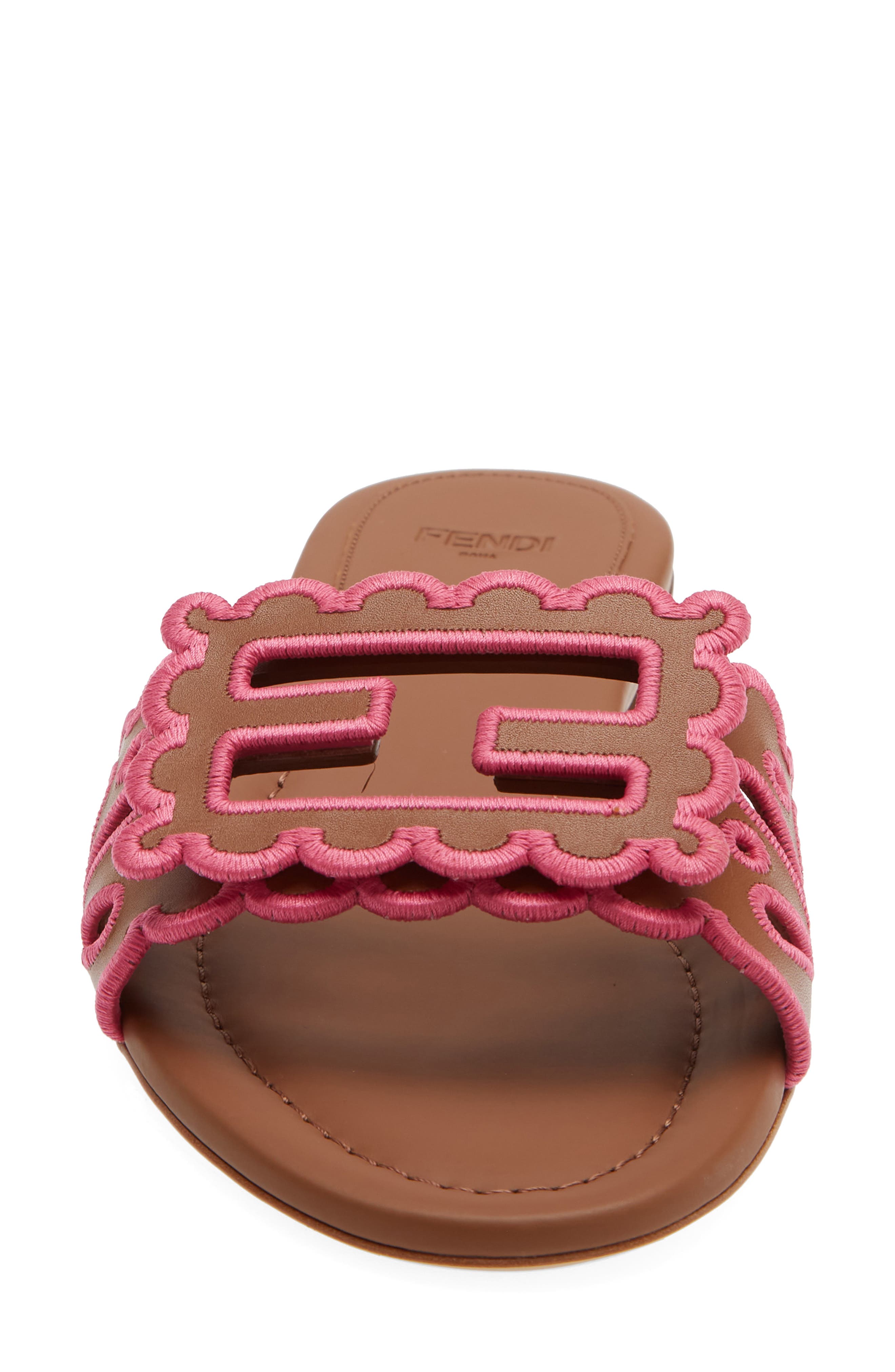 Fendi Baguette Slide Sandal, Alternate, color, F1vp2 Sellier Surfinia