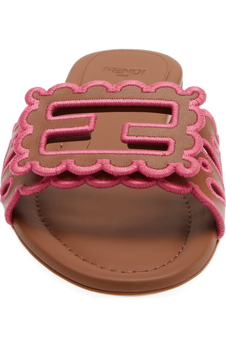 Fendi Baguette Slide Sandal, Alternate, color, F1vp2 Sellier Surfinia