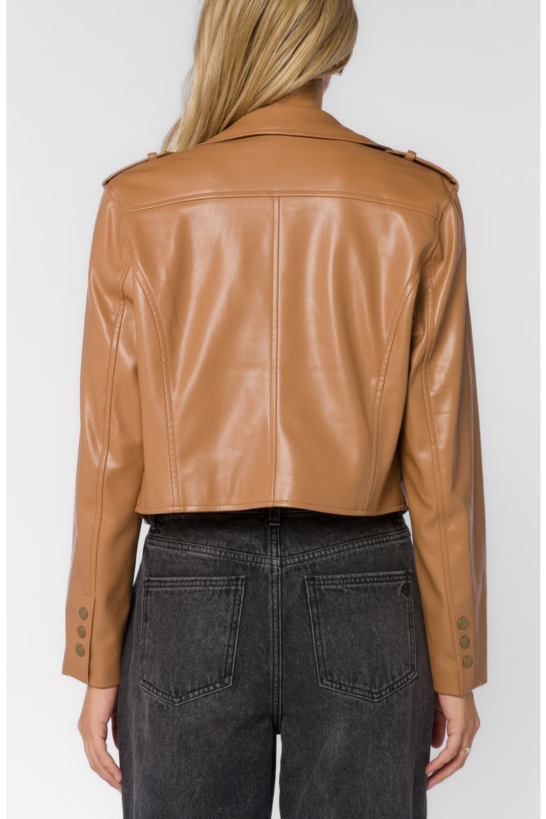 Vermont Faux Leather Moto Jacket, Alternate, color, TAN