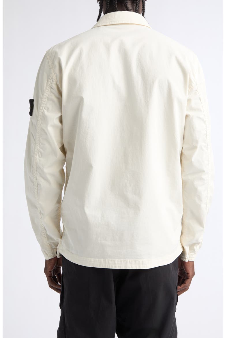 Stretch Organic Cotton Twill Overshirt, Alternate, color, V0093 IVORY