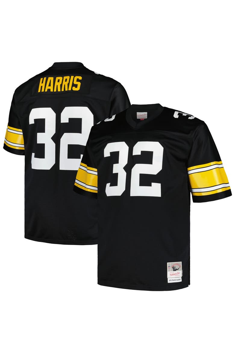 Men's Mitchell & Ness Franco Harris Black Pittsburgh Steelers Big & Tall 1976 Legacy Retired Player Jersey, Main, color, Black