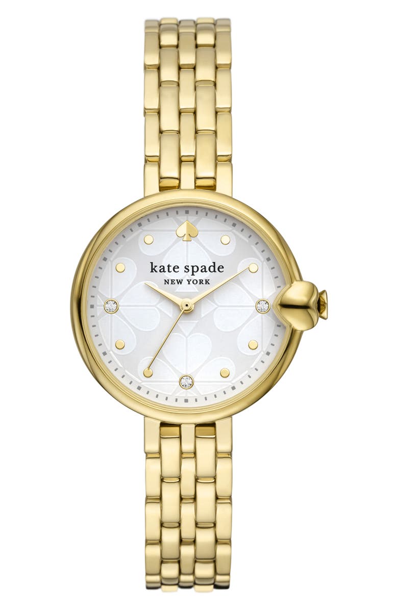 Kate Spade New York Chelsea Park Stainless Steel Bracelet Watch, 32mm, Main, color, Gold