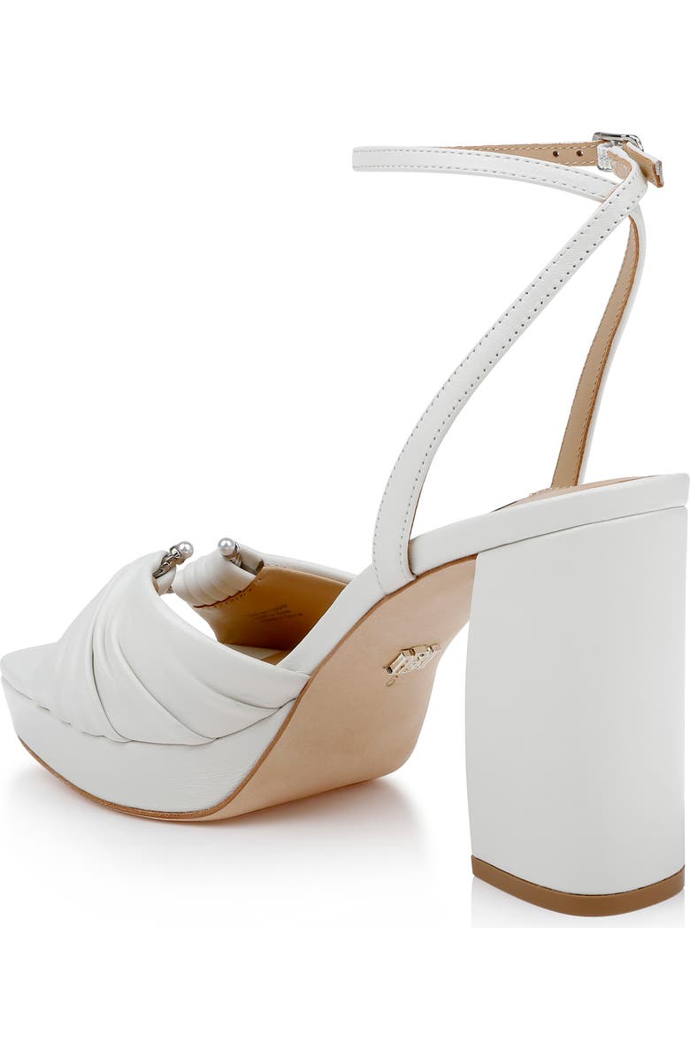 Badgley Mischka Collection Veda Ankle Strap Platform Sandal, Alternate, color, White Leather