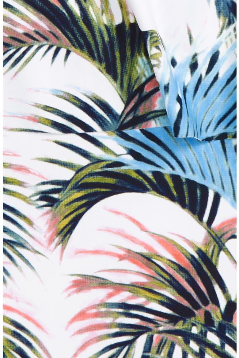 Palm Ruffle One-Piece Swimsuit, Alternate, color, MULTI WHITE