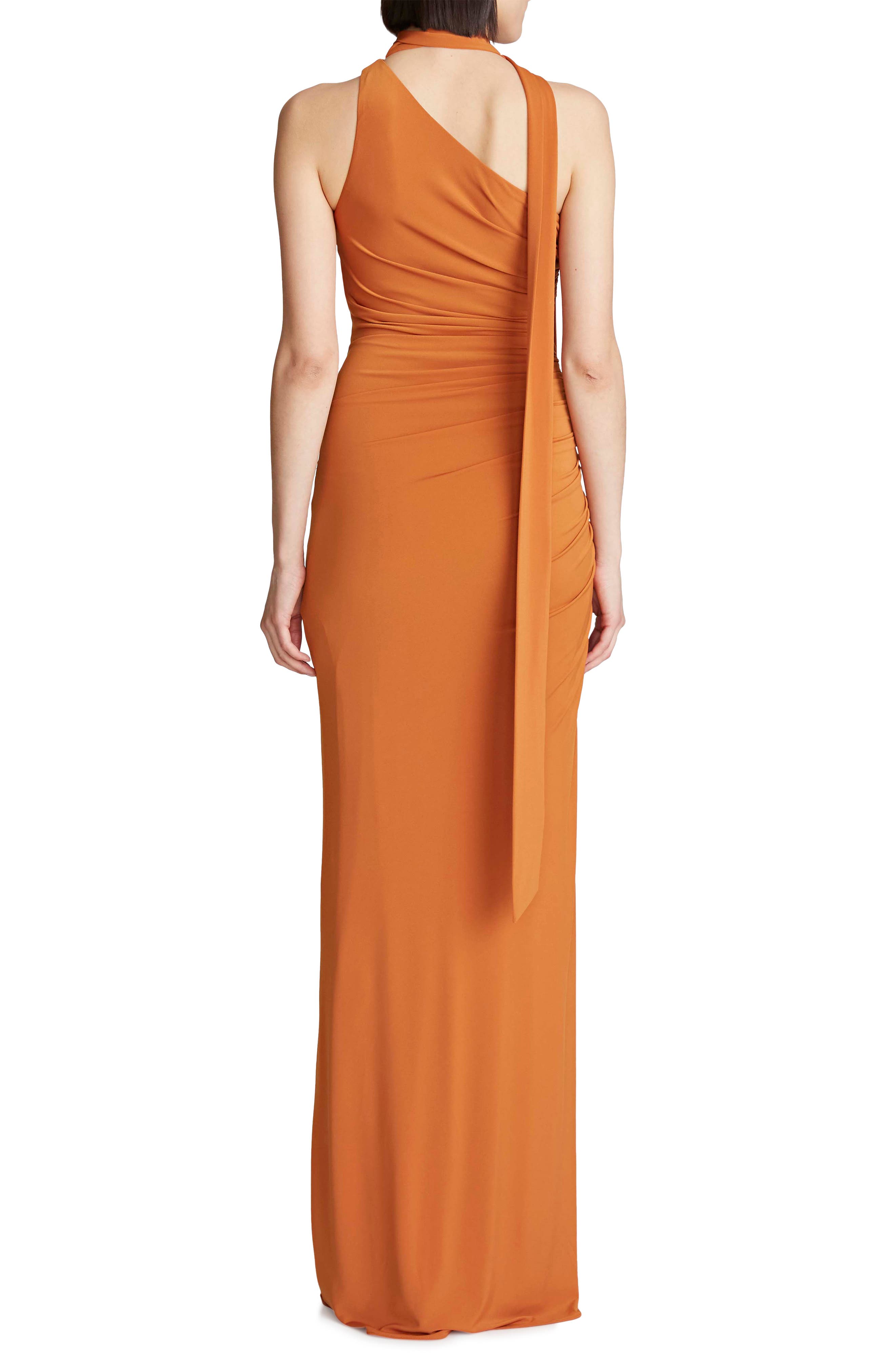 HALSTON EVENING Audrie One-Shoulder Ruched Gown (Women) | Nordstrom
