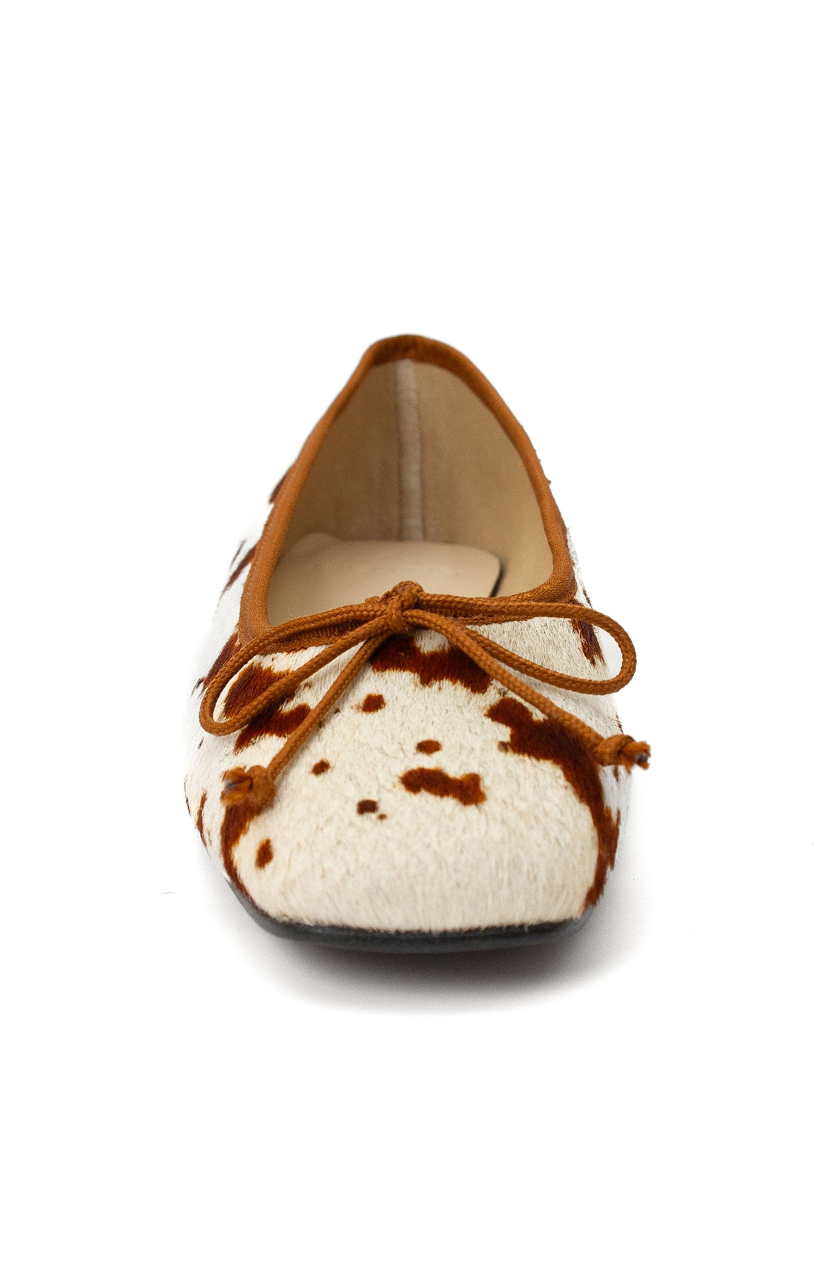 Menina Step Sandrine Ballet Flat, Alternate, color, Brown/White