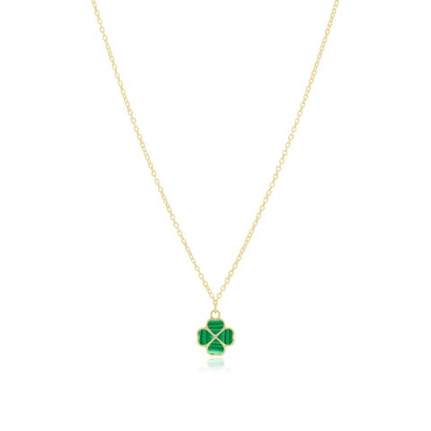 Malachite Lucky Clover Necklace