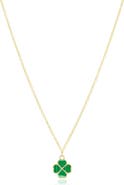 The Lovery Fine Jewelry Malachite Lucky Clover Necklace