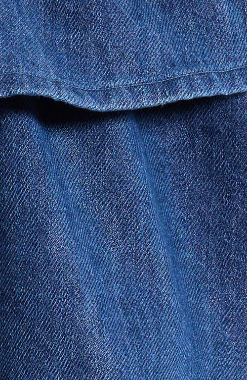 Mini Boden Kids' Tiered Denim Skirt In Blue