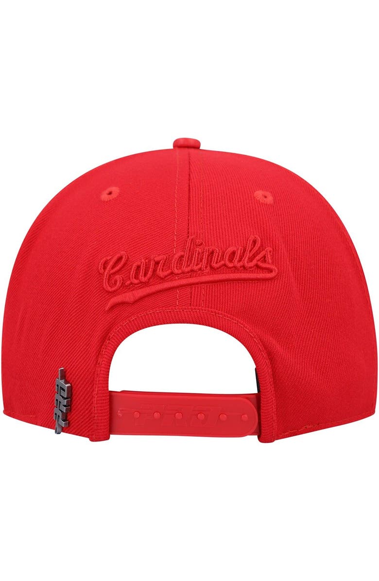 PRO STANDARD Men's Pro Standard St. Louis Cardinals Triple Red Snapback Hat, Alternate, color,