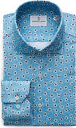 Emanuel Berg 4Flex Modern Fit Floral Knit Button-Up Shirt