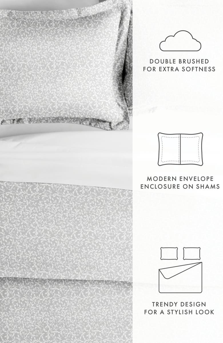 HOMESPUN IENJOY HOME Premium Ultra Soft Vintage Stripe Pattern 3-Piece Duvet Cover Set, Alternate, color, Gray