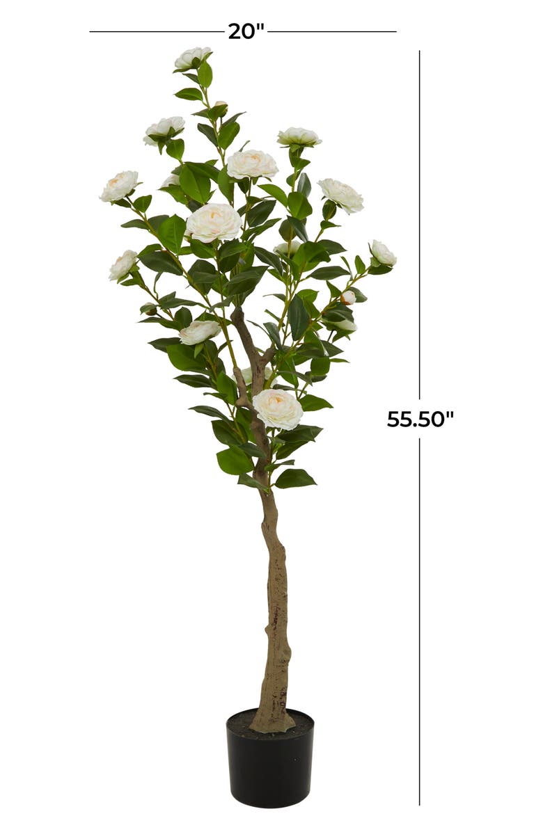 GINGER BIRCH STUDIO Green Faux Foliage Potted Artificial Tree, Alternate, color,