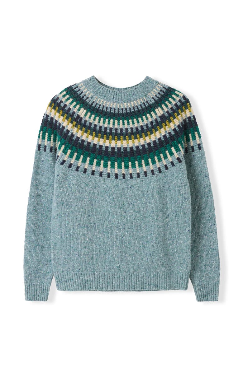 Celtic & Co. Stitch Yoke Sweater, Alternate, color, Skylight