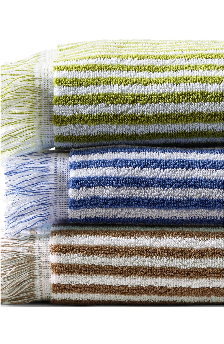 Lands' End Cotton Yarn-dyed Stripe Bath Towel Set, Alternate, color, 
