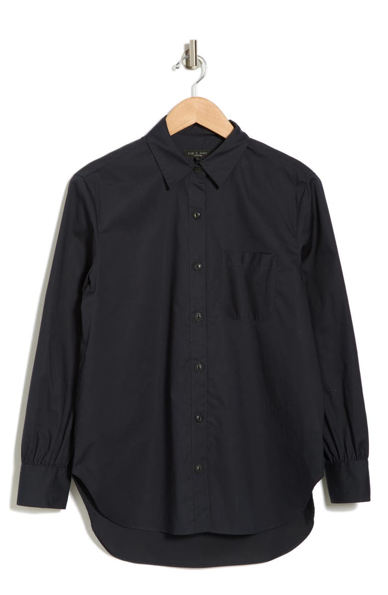 rag & bone Max Button Up Shirt, Alternate, color, Navy