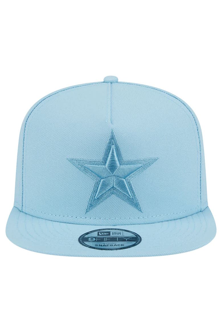 Men's New Era  Light Blue Dallas Cowboys Color Pack A-Frame 9FIFTY Snapback Hat, Alternate, color, Light Blue