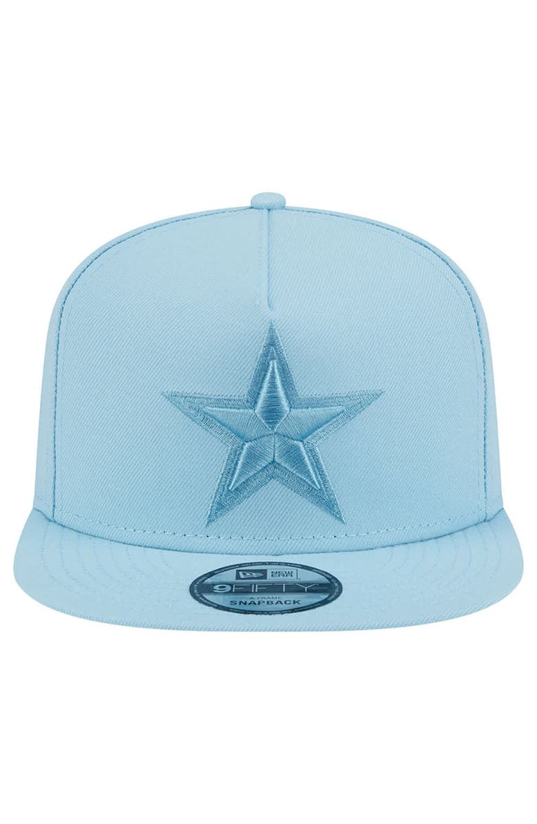 New Era Men's New Era  Light Blue Dallas Cowboys Color Pack A-Frame 9FIFTY Snapback Hat, Alternate, color, Light Blue