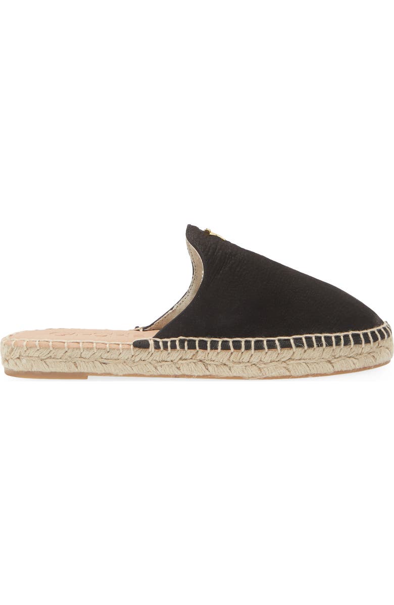 G/FORE Metal Tees Nubuck Espadrille Mule, Alternate, color, Onyx