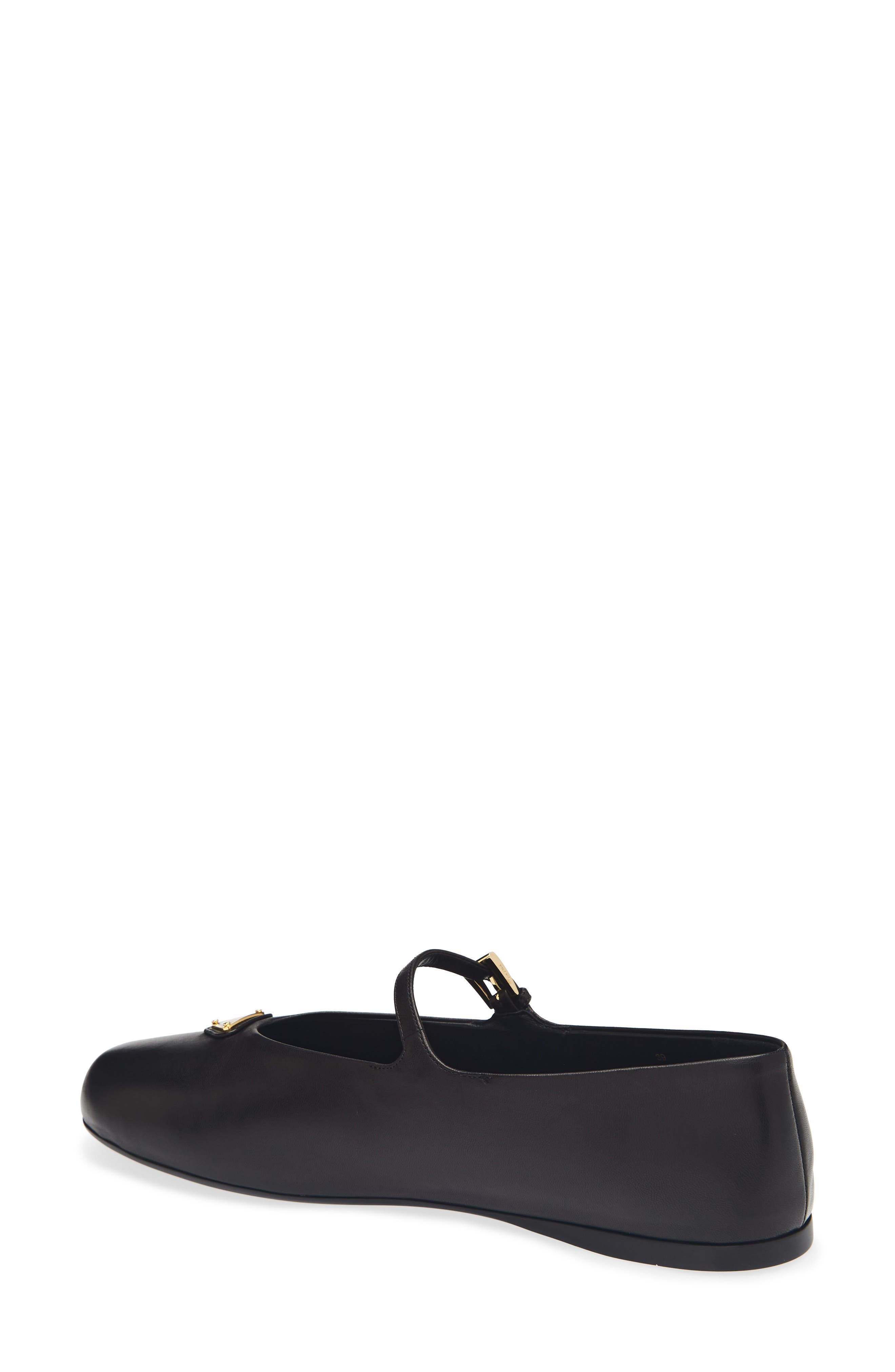 Logo Mary Jane Flat, Alternate, color, NERO