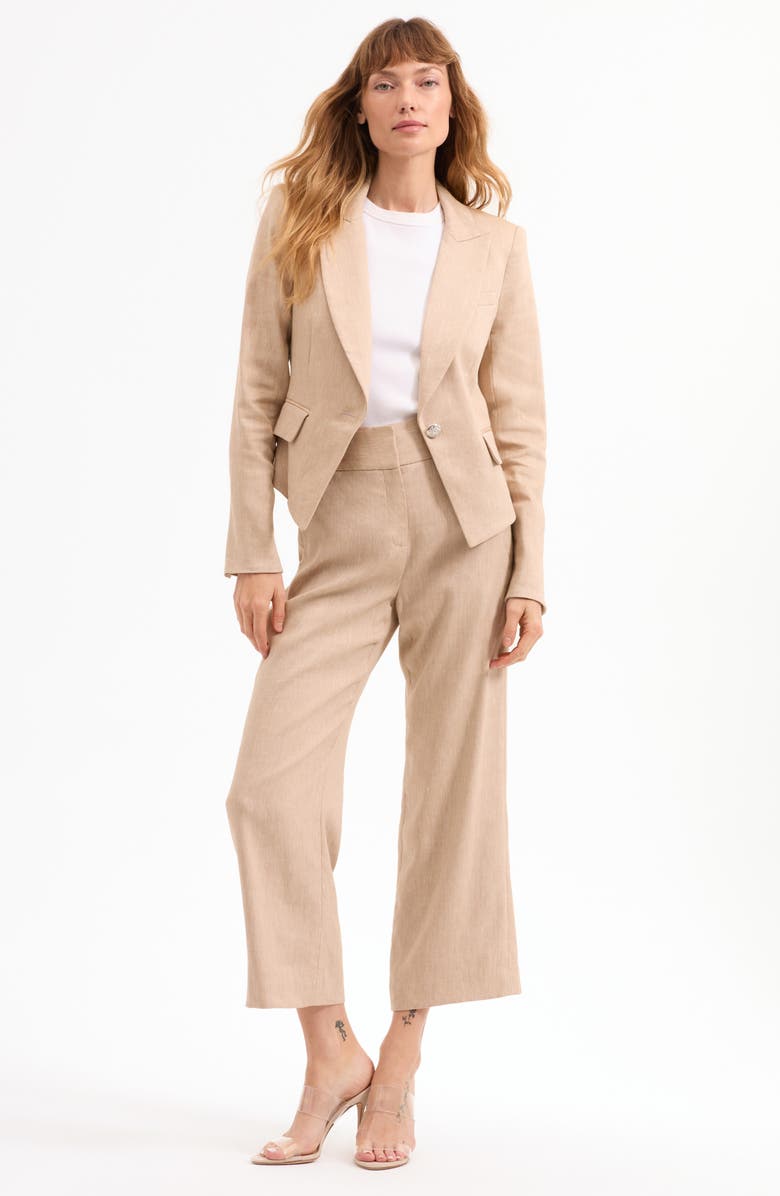Veronica Beard Hosanna Dickey Blazer, Alternate, color, Khaki Melange