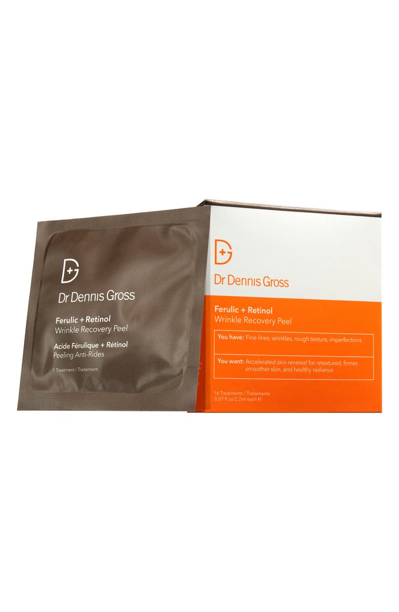 Dr. Dennis Gross Skincare Ferulic + Retinol Wrinkle Recovery Peel, Main, color,