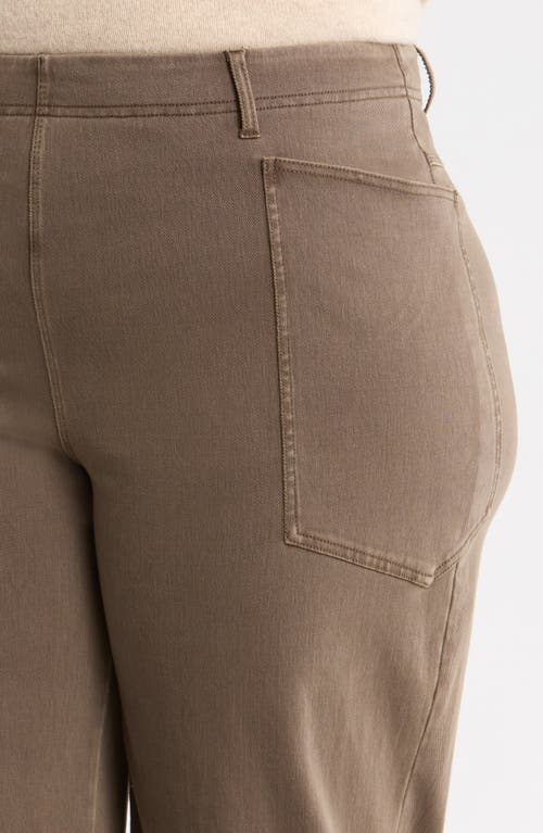 Lyssé Lysse Penelope Pull-on Knit Barrel Jeans In Brown