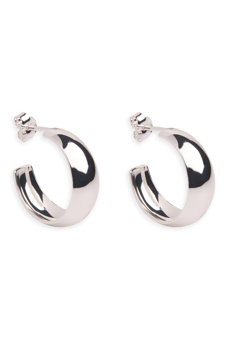 Chunky Hoop Earrings, Main, color, SILVER