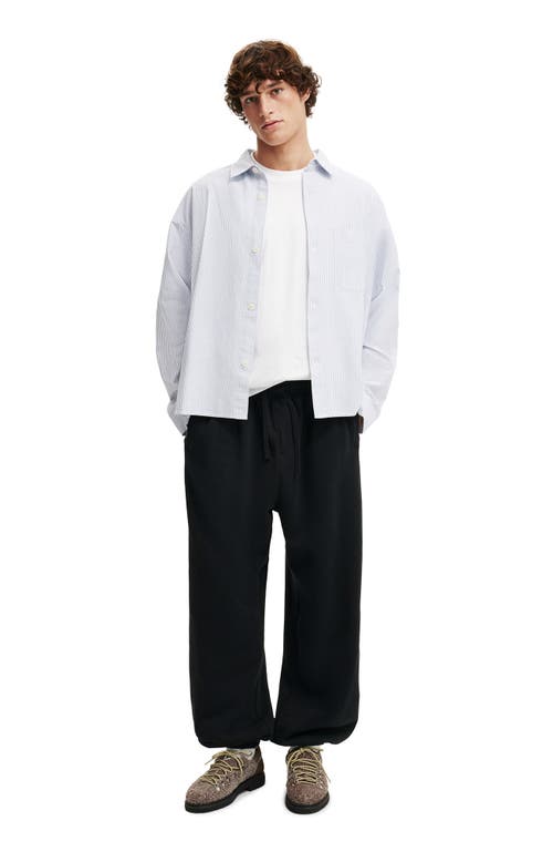 Cotton On Super Baggy Cuffed Track Pant In Black