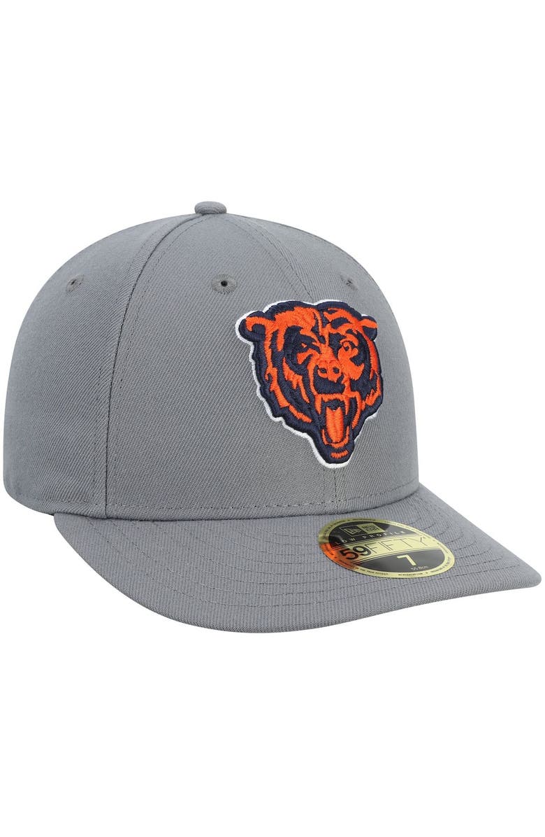 New Era Men's New Era Graphite Chicago Bears Alternate Logo Storm Low Profile 59FIFTY Fitted Hat, Alternate, color, 