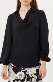 Trina Turk Tanoshi Cowl Neck Top