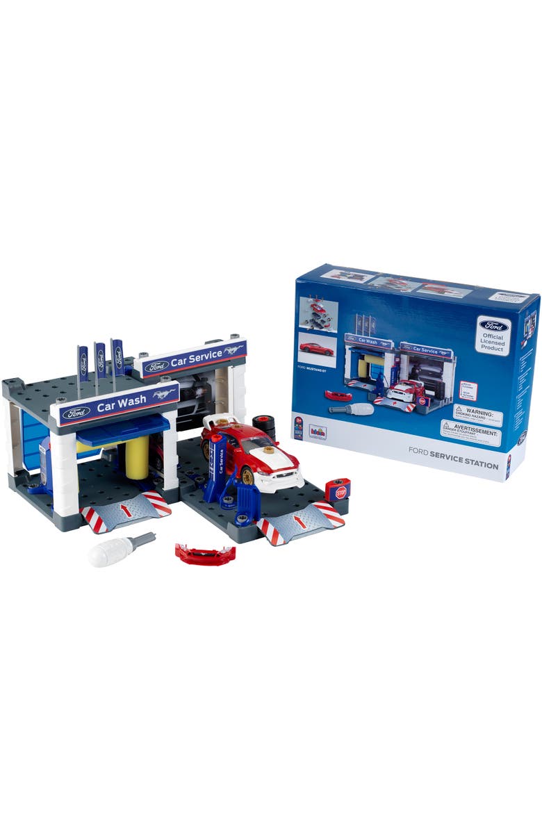 Ford Service Station W/ 2019 Ford Mustang, Alternate, color, Multicolored