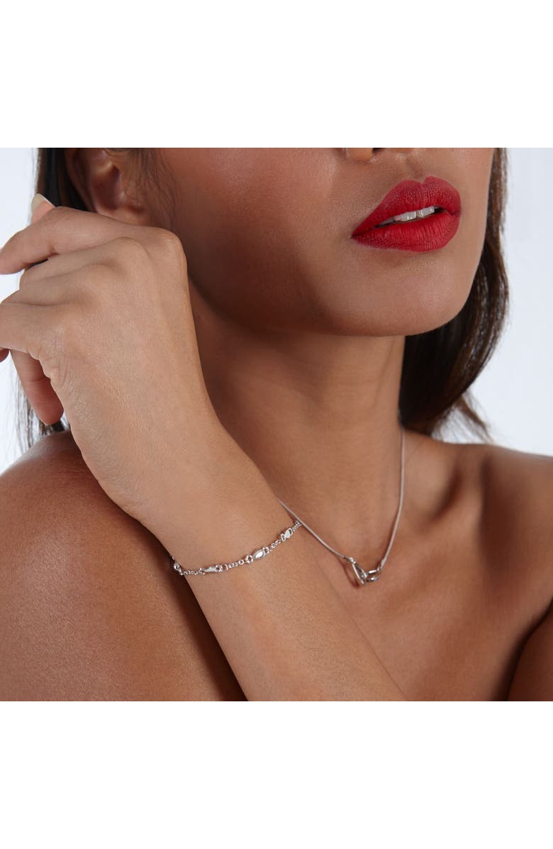 Lucy Quartermaine Station Petal Bracelet, Alternate, color, Sterling Silver