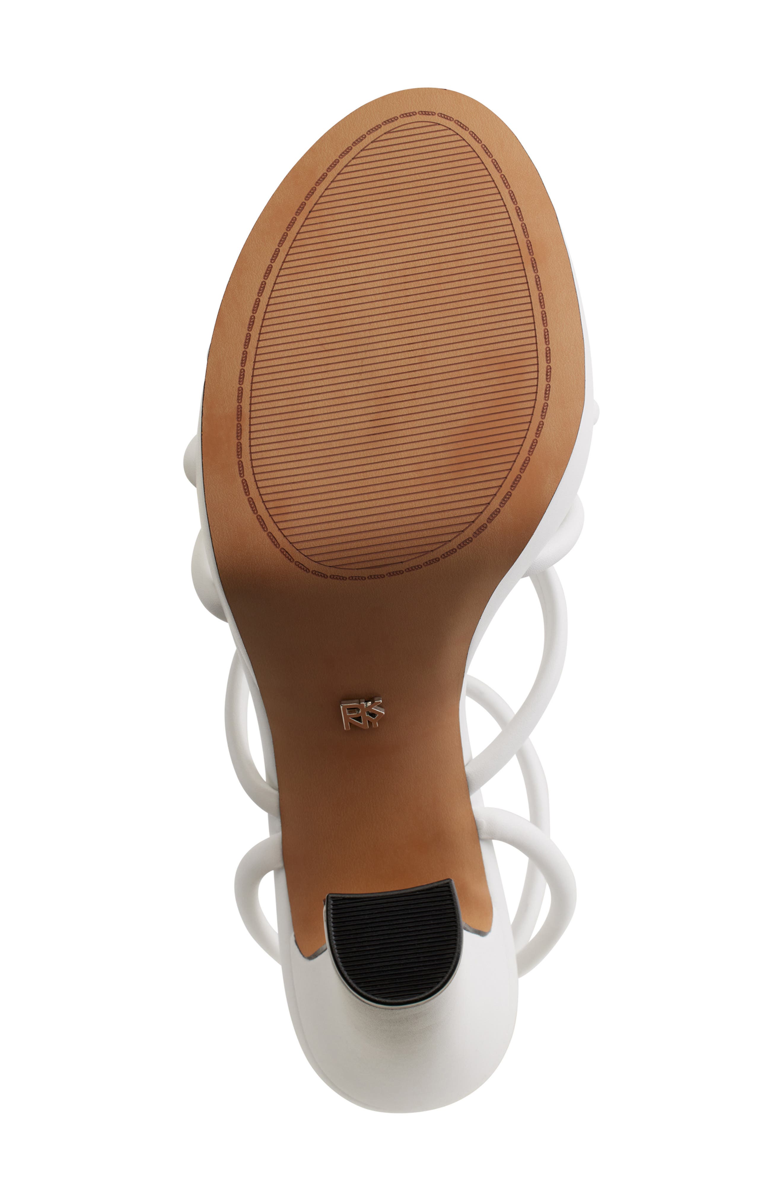 DKNY Ankle Strap Platform Sandal, Alternate, color, Bright White