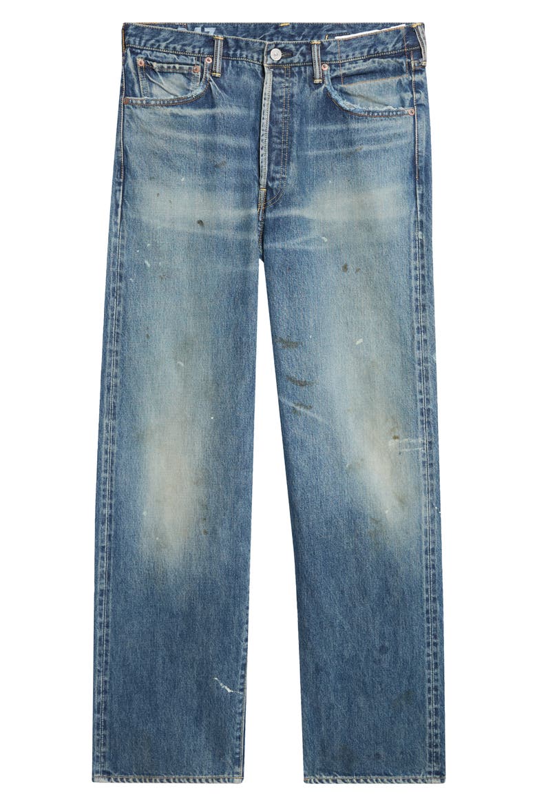 Social Sculpture 01 Distressed Wide Leg Jeans, Main, color, DYED DAMAGED