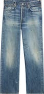 VISVIM Social Sculpture 01 Distressed Wide Leg Jeans