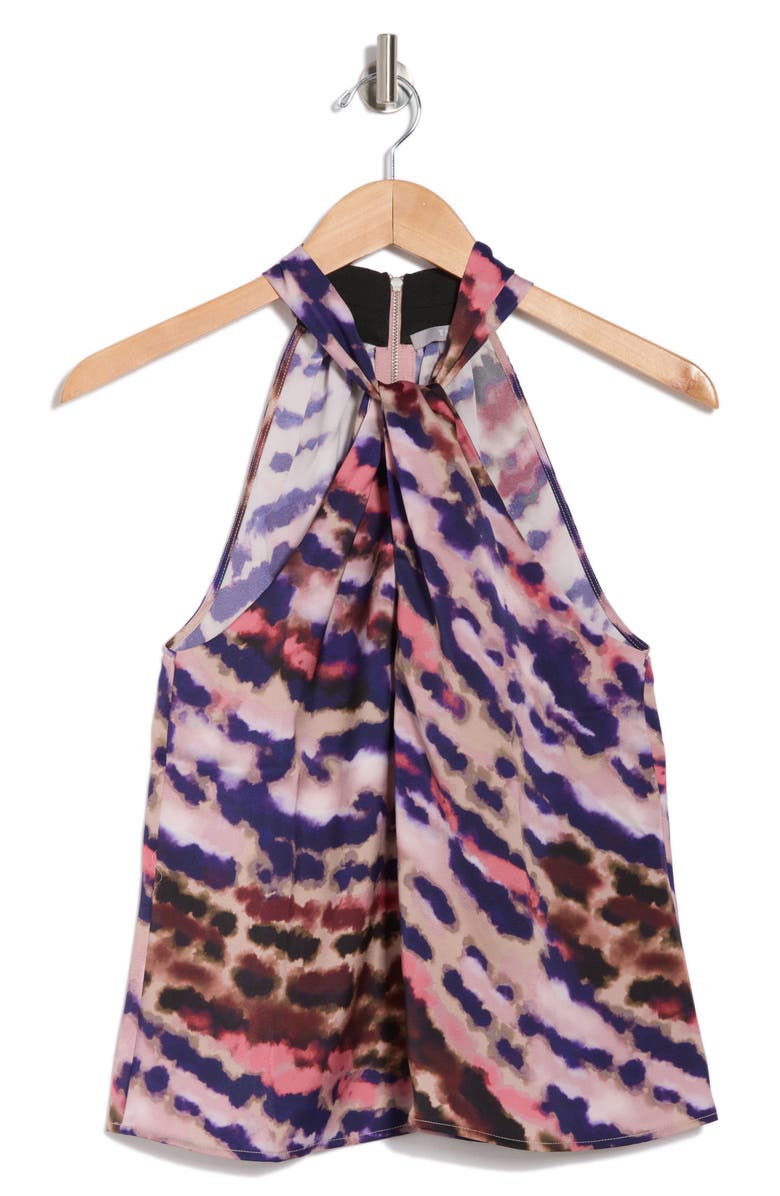 Tart Quency Halter Top, Alternate, color, Blue Multi Cloud Print