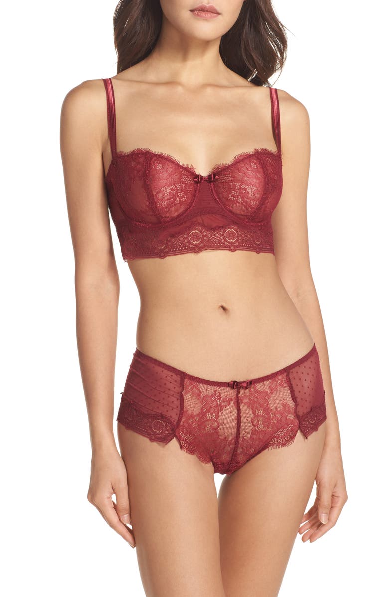 Passionata by Chantelle 'Blossom' Sheer Lace Hipster Briefs, Alternate, color, 