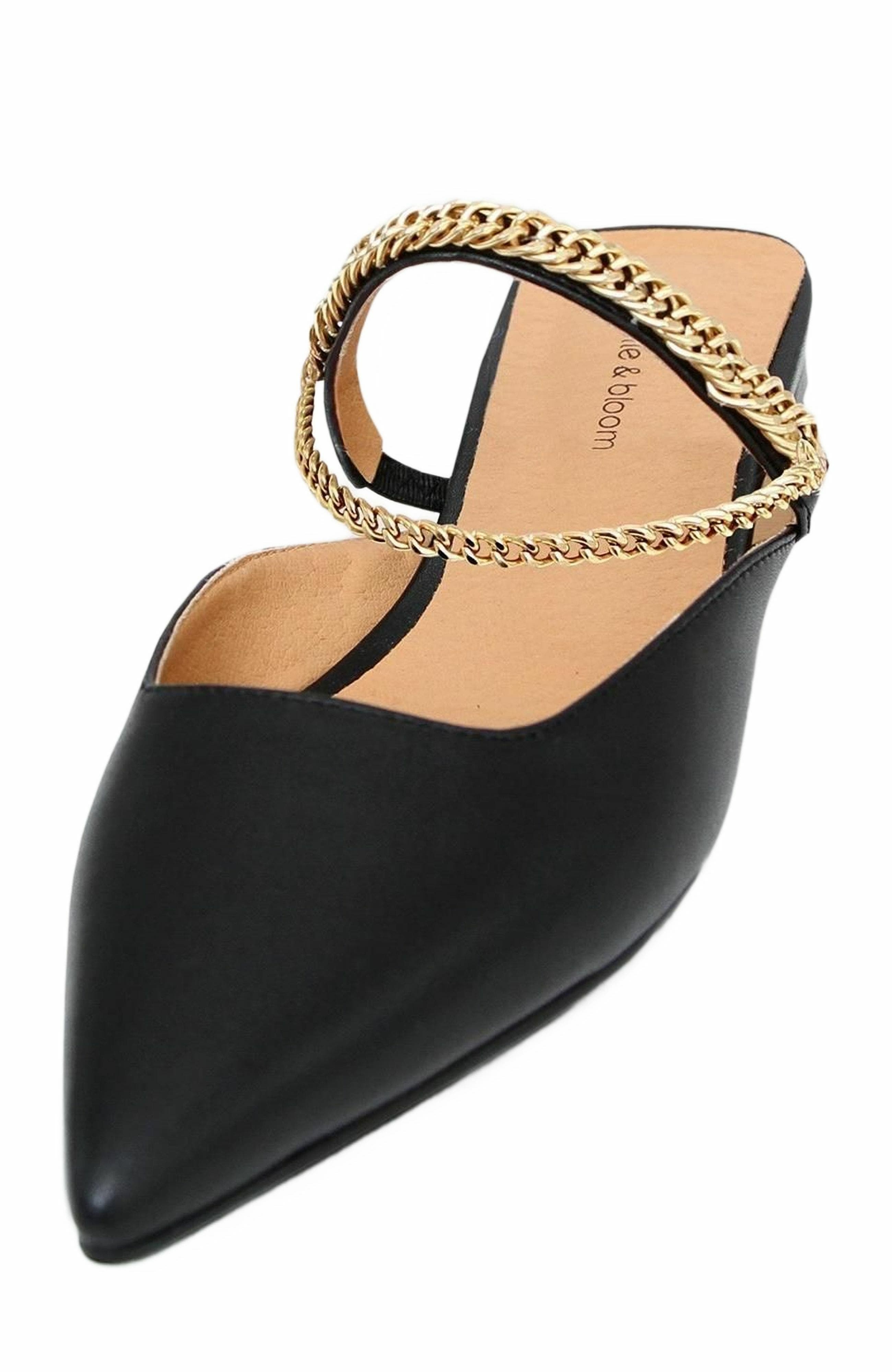 Belle & Bloom On The Go Leather Flat, Alternate, color, Black