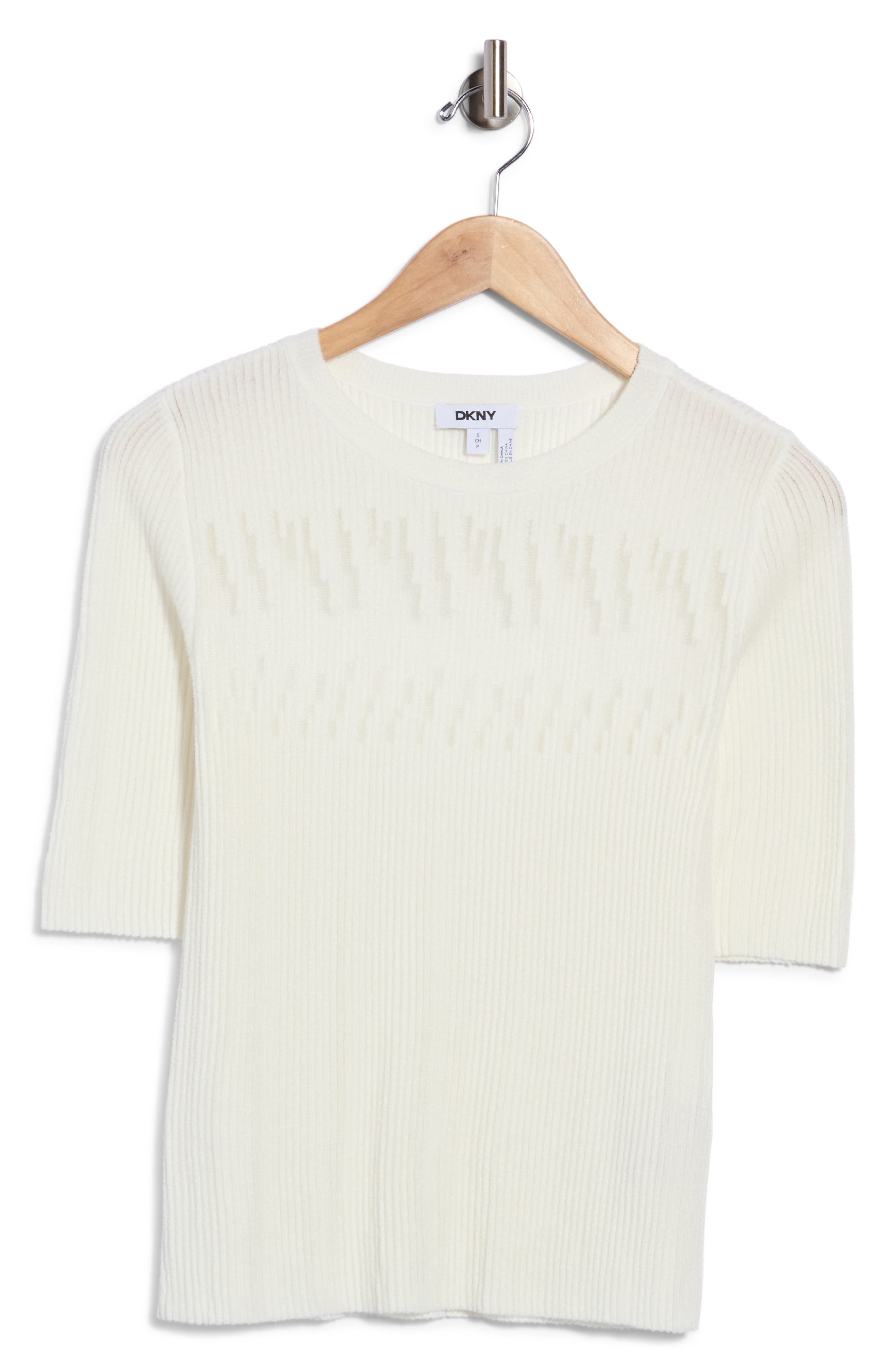 Ribbed Short Sleeve Sweater
