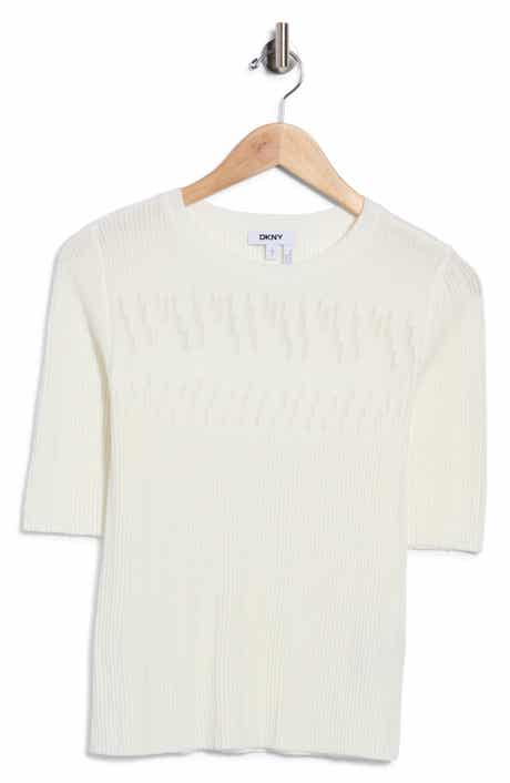 Ribbed Short Sleeve Sweater